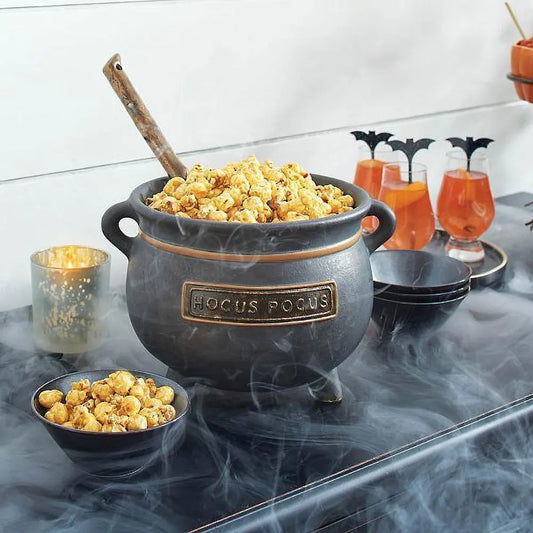 Halloween Decoration Witch Cauldron Serving Bowl Plastic Candy Bucket